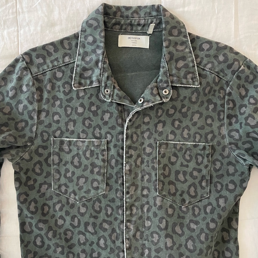 One Teaspoon Leopard Denim Jumpsuit